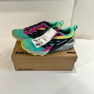 Salomon Teal and Pink Trail Running Shoes